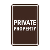 Portrait Round Private Property Sign