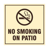 Signs ByLITA Square No Smoking on Patio Sign with Adhesive Tape