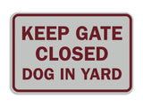 Signs ByLITA Classic Framed Keep Gate Closed Dog Sign