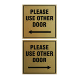 Signs ByLITA Square please use other door sign set with Adhesive Tape, Mounts On Any Surface, Weather Resistant, Indoor/Outdoor Use