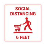 Signs ByLITA Square Social Distancing 6 Feet Sign