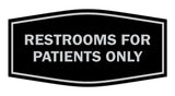 Signs ByLITA Fancy Restrooms For Patients Only Sign