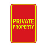 Portrait Round Private Property Sign