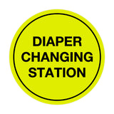 Signs ByLITA Circle Diaper Changing Station Sign