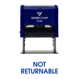 Blue Not Returnable Office Self Inking Rubber Stamp