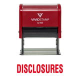 Disclosures Self Inking Rubber Stamp