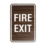 Portrait Round Fire Exit Sign