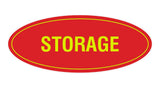 Red/Yellow Oval STORAGE Sign
