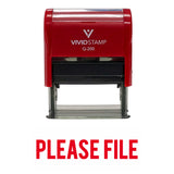 Please File Self Inking Rubber Stamp