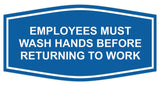 Signs ByLITA Fancy Employees Must Wash Hands Before Returning to Work Sign