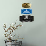 Fancy Strictly No Soliciting Wall or Door Sign