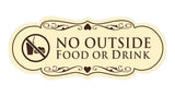 Signs ByLITA Designer No Outside Food or Drink Sign