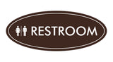 Signs ByLITA Oval Unisex Restroom Sign