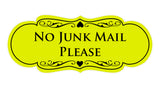 Signs ByLITA Designer No Junk Mail Please Sign