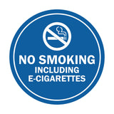 Signs ByLITA Circle No Smoking Including E-Cigarettes Sign