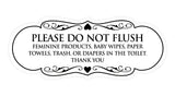 Signs ByLITA Designer Please Do Not Flush Etiqutte Sign