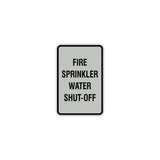 Portrait Round Fire Sprinkler Water Shut-Off Sign