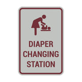 Portrait Round Diaper Changing Station Sign