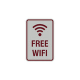 Portrait Round Free WiFi Sign with Adhesive Tape, Mounts On Any Surface, Weather Resistant