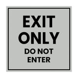 Square Exit Only Do Not Enter Sign