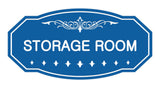 Blue Victorian Storage Room Sign