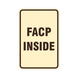 Portrait Round Facp Inside Sign