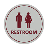 Signs ByLITA Circle Unisex Restroom Sign