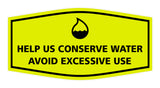 Signs ByLITA Fancy Help Us Conserve Water Avoid Excessive Use Sign