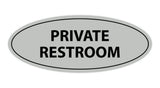 Oval Private Restroom Sign