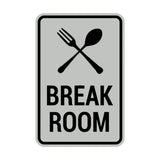 Portrait Round Break Room Sign