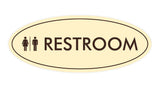 Signs ByLITA Oval Unisex Restroom Sign