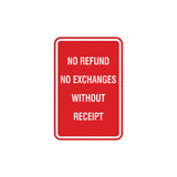 Portrait Round No Refund No Exchanges Without Receipt Sign