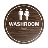 Signs ByLITA Circle Washroom Sign