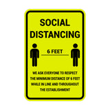Portrait Round Social Distancing Sign