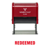 Red REDEEMED Self Inking Rubber Stamp