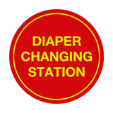 Signs ByLITA Circle Diaper Changing Station Sign