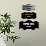 Fancy Please Flush Urinal Wall or Door Sign