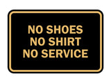 Signs ByLITA Classic Framed No Shoes No Shirt No Service