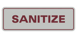 Signs ByLITA Standard Sanitize Sign