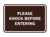 Signs ByLITA Classic Framed Please Knock Before Entering