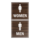 Square men women sign set with Adhesive Tape, Mounts On Any Surface, Weather Resistant