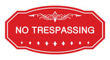 Victorian No Trespassing Sign