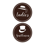 Signs ByLITA Circle Ladies and Gentlemen Sign Set