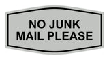 Signs ByLITA Fancy No Junk Mail Please Sign