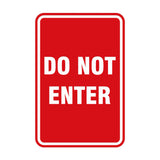 Portrait Round Do Not Enter Sign