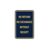 Portrait Round No Refund No Exchanges Without Receipt Sign