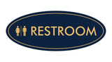 Signs ByLITA Oval Unisex Restroom Sign