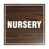 Square Nursery Sign with Adhesive Tape, Mounts On Any Surface, Weather Resistant