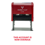 Red THIS ACCOUNT IS NOW OVERDUE Self Inking Rubber Stamp