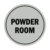 Signs ByLITA Circle Powder Room Sign